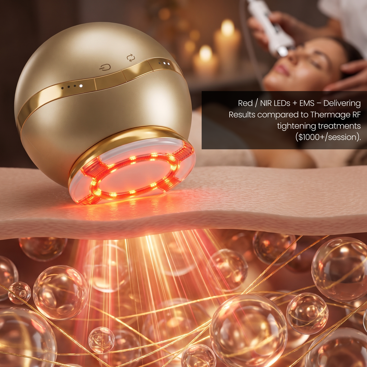 At-Home Clinical-Grade RF, EMS & LED Rejuvenation Device